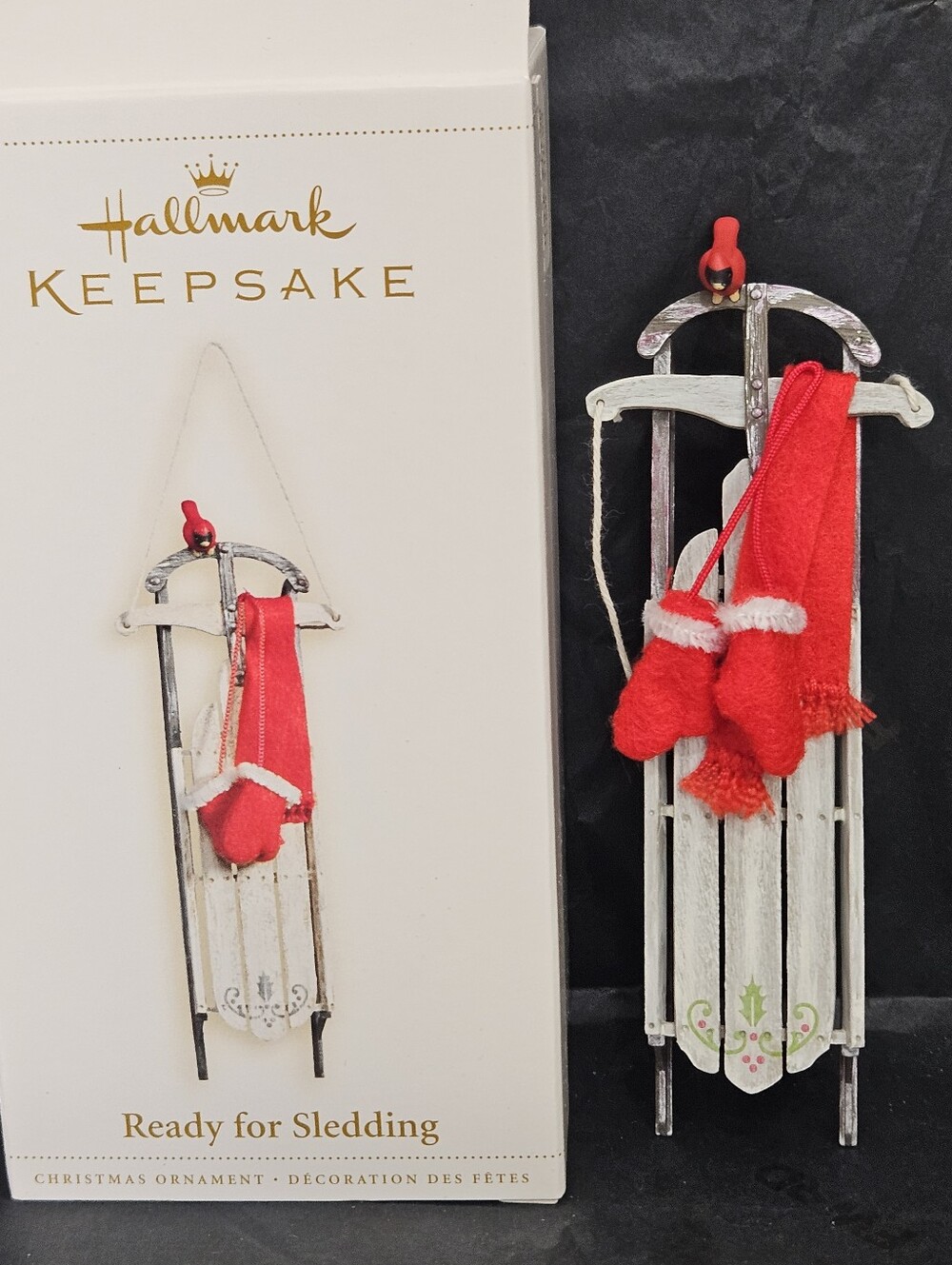 Hallmark Keepsake Ornament: Ready For Sledding 2006 Vintage Sled & Mittens